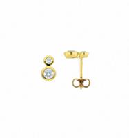 Adelia´s Paar Ohrhänger »333 Gold Ohrringe / Ohrstecker mit Zirkonia«, Goldschmuck für Damen