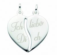 Adelia´s Anhänger Set »925 Silber Anhänger Herz«, 925 Sterling Silber Silberschmuck für Damen