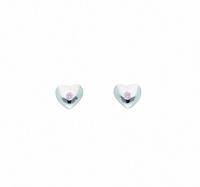 Adelia´s Paar Ohrhänger »925 Silber Ohrringe / Ohrstecker Herz mit Zirkonia«, 925 Sterling Silber Silberschmuck für Damen