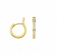 Adelia´s Paar Ohrhänger »585 Gold Ohrringe / Creolen mit Zirkonia«, Goldschmuck für Damen