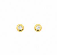 Adelia´s Paar Ohrhänger »925 Silber Ohrringe / Ohrstecker mit Zirkonia Ø 3,5 mm«, Silberschmuck für Damen