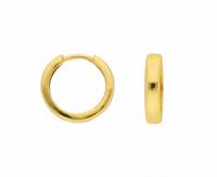 Adelia´s Paar Ohrhänger »585 Gold Ohrringe / Creolen Ø 15 mm«, 585 Gold Goldschmuck für Damen