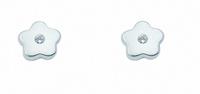 Adelia´s Paar Ohrhänger »925 Silber Ohrringe / Ohrstecker Blüte mit Zirkonia«, Silberschmuck für Damen