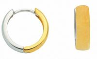 Adelia´s Paar Ohrhänger »585 Weißgold Ohrringe / Creolen Ø 13,8 mm«, 585 Gold Goldschmuck für Damen