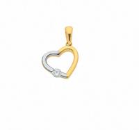 Adelia´s Kettenanhänger »585 Gold Anhänger Herz mit Zirkonia«, Goldschmuck für Damen