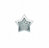 Adelia´s Kettenanhänger »925 Silber Anhänger Stern mit Zirkonia Ø 8,8 mm«, Silberschmuck für Damen