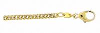 Adelia´s Goldarmband »585 Gold Flach Panzer Armband 18,5 cm«, 585 Gold Flach Panzerkette Goldschmuck für Damen