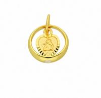 Adelia´s Anhänger Set »585 Gold Anhänger Taufring mit Zirkonia Ø 10,4 mm«, 585 Gold Goldschmuck für Damen