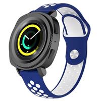 Strap-it Samsung Gear Sport sport band (blauw/wit)