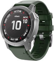 Strap-it Garmin Fenix 5x / 6x siliconen bandje (donkergroen)