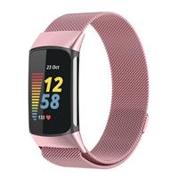 Strap-it Fitbit Charge 5 Milanese band (rosé pink)