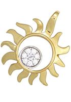 JOBO Sonnenanhänger "Anhänger Sonne", 585 Gold bicolor mit 8 Diamanten