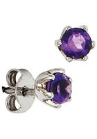 Jobo Paar Ohrstecker »Ohrringe mit mit Amethyst«, 925 Silber