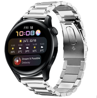 Strap-it Huawei Watch 3 / 3 Pro stalen band (zilver)