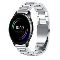 Strap-it OnePlus Watch stalen band (zilver)