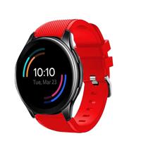 Strap-it OnePlus Watch siliconen bandje (rood)