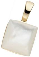 Jobo Kettenanhänger »Anhänger mit Perlmutt-Einlage«, 925 Silber vergoldet