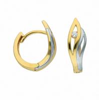 Adelia´s Paar Ohrhänger »333 Gold Ohrringe / Creolen mit Zirkonia«, 333 Gold Goldschmuck für Damen