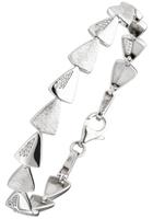 Jobo Armband »mit Dreiecken«, 925 Silber 42 Zirkonia 19 cm