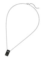 Jobo Kette mit Anhänger »Carbon-Einlage schwarz«, Edelstahl 55 cm