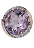 Jobo Kettenanhänger »Anhänger mit Amethyst und 16 Diamanten«, rund 585 Roségold