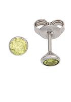 Jobo Paar Ohrstecker »Ohrringe mit grünen Zirkonia«, 925 Silber rhodiniert
