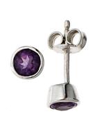 Jobo Paar Ohrstecker »Ohrringe mit Amethyst«, 925 Silber rhodiniert