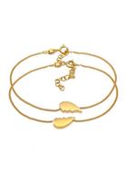 Elli Armband Set »Herz geteilt Friends Love 2er Set 925 Silber«