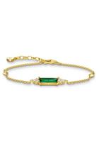 Thomas Sabo Armband »grüner Stein gold, A2018-971-6-L19V«, mit Glas-Keramik Stein, Zirkonia (synth)