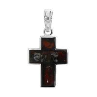 OSTSEE-SCHMUCK Kettenanhänger »- Kreuz 24 x 19 mm - Silber 925/000 - Bernstein« (1-tlg)