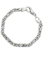 Jobo Silberarmband »Königs-Armband«, 925 Silber rhodiniert 23 cm