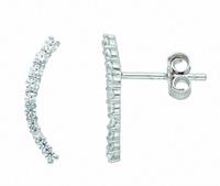 Adelia´s Paar Ohrhänger »925 Silber Ohrringe / Ohrstecker mit Zirkonia«, Silberschmuck für Damen