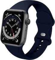 Strap-it Apple Watch siliconen bandje (donkerblauw)