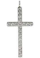 Firetti Kettenanhänger Kreuz, Glaube, glänzend, massiv, mit Zirkonia, Made in Germany