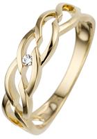 JOBO Fingerring, 585 Gold mit Diamant