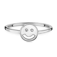 Caï Fingerring 925/- Sterling Silber rhodiniert Emoji, Ring