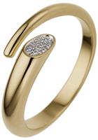 Jobo Fingerring, offen 585 Gold mit 10 Diamanten