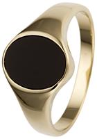 Jobo Fingerring, 585 Gold mit Onyx oval