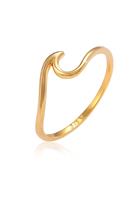 Elli Fingerring Wellen Wave Strand Maritim 375 Gelbgold