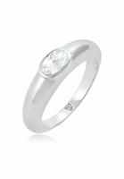 Elli Elli Ring Damesring Solitaire Ovaal met Zirkonia Kristal in 925 Sterling Zilver