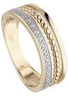 Jobo Fingerring »Ring mit 17 Zirkonia«, 333 Gold bicolor