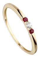 Jobo Fingerring »Ring mit Rubin und Zirkonia«, 333 Gold