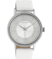 OOZOO Timepieces Horloge Wit/Zilver | C10575