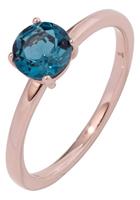 Jobo Goldring »Ring mit Blautopas«, 585 Roségold