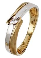 Jobo Goldring »Ring mit Zirkonia«, 333 Gelbgold Weißgold Bicolor