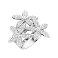 GIORGIO MARTELLO MILANO Silberring »Blüten mit weißen Zirkonia, Silber 925«