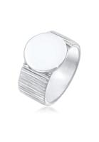 Elli PREMIUM Elli PREMIUM Ring Dames zegelring Reliëf Structuur Chunky Blogger Trend in 925 Sterling Zilver