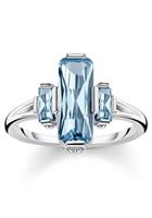 Thomas Sabo Fingerring »große blaue Steine, TR2267-009-1-52,54,56,58,60«, mit Spinell (synth)