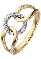 Jobo Fingerring, 585 Gold mit 16 Diamanten