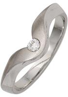 Jobo Fingerring »Diamant-Ring 0,08 ct.«, 950 Platin